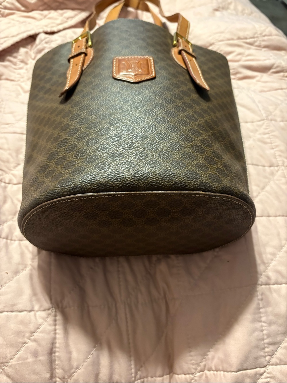 Auth. Vintage 1996 Céline Macadam Bucket Tote Shoulder Bag In Classic Monogram - Picture 5 of 16